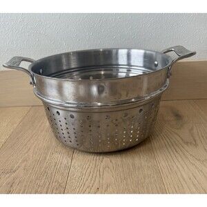 All-Clad  6 Quart Large Stockpot Stainless Steel Steamer Basket Insert Handles